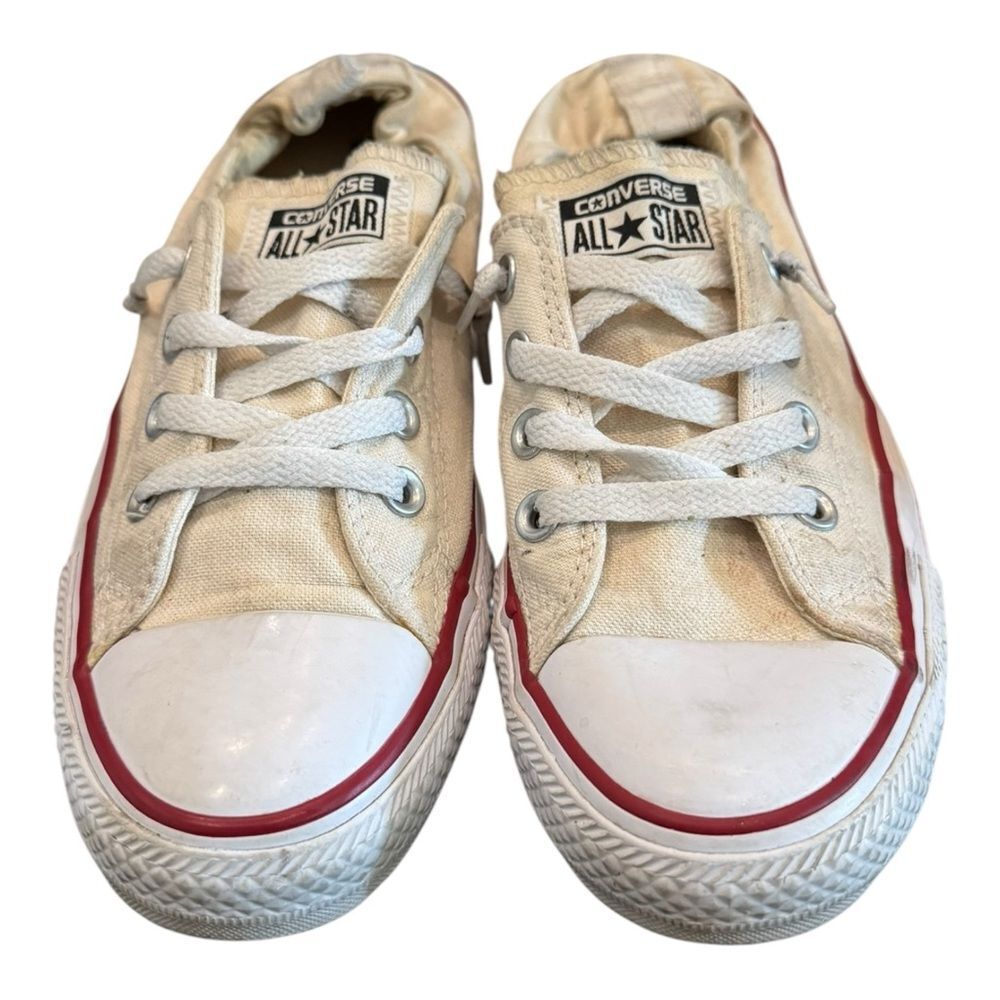 Converse All Star Women’s Shoreline Cream Low-Top Sneakers 9 - Picture 4 of 6